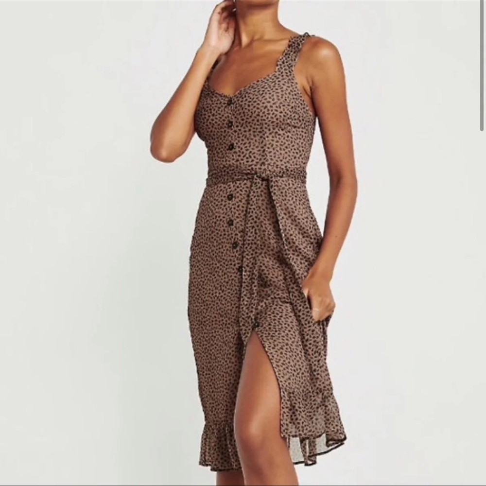 Abercrombie & Fitch Leopard Print Dress Medium like new